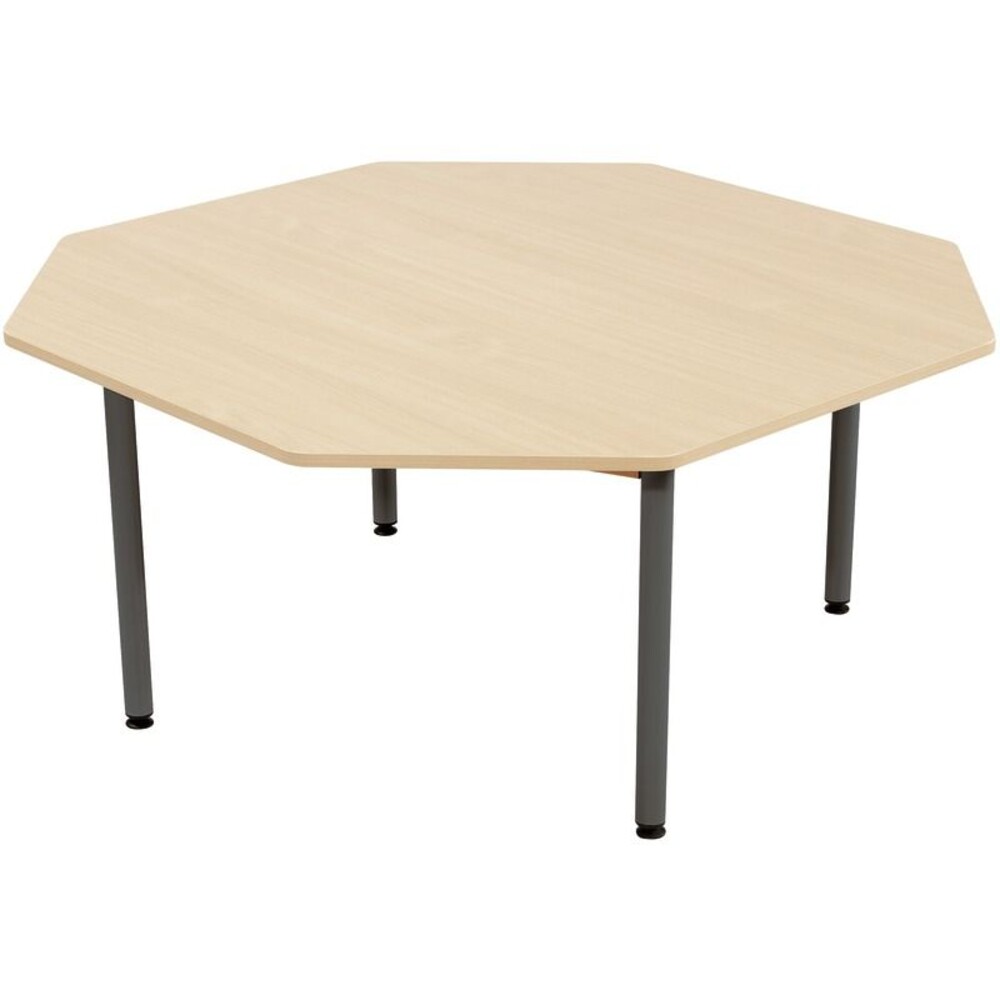 Tisch Achteckig Ø 120 cm - melaminbeschichtete Tischplatte - Beine aus Metall
