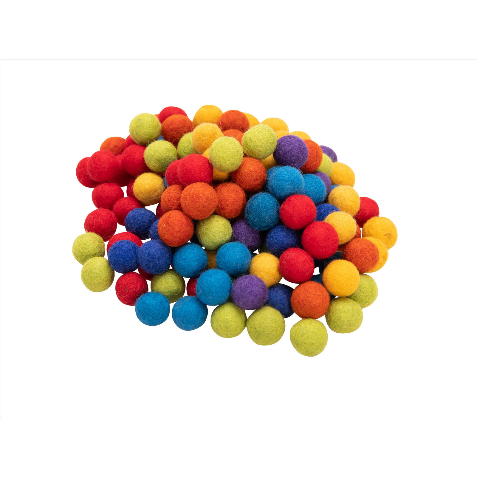 Regenbogen-Filzkugeln, 7 Farben, 137-teilig