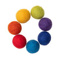 Regenbogen-Filzkugeln, 7 Farben, 137-teilig - Betzold Regenbogen Filzkugeln 7 Farben 137 teilig E 767270 d ZN