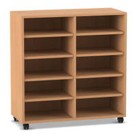 Flexeo® Regal, 2 Reihen, 10 Fächer, niedrig – Bild 9