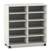 Flexeo® Regal, 2 Reihen, 10 Fächer, niedrig – Bild 13