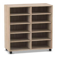 Flexeo® Regal, 2 Reihen, 10 Fächer, niedrig – Bild 5