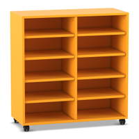Flexeo® Regal, 2 Reihen, 10 Fächer, niedrig - Flexeo Regal 2 Reihen 10 Faecher niedrig 806003V0037 P01 ZN