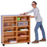 Flexeo® Regal, 2 Reihen, 10 Fächer, niedrig - Flexeo Regal 2 Reihen 10 Faecher niedrig 806003 h ZN