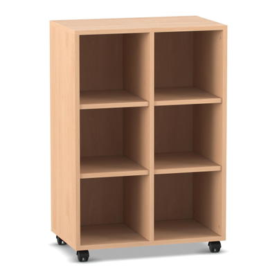 Flexeo® Regal, 2 Reihen, 6 Fächer, H x B x T: 98 x 66,5 x 40,8 cm
