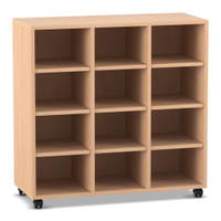 Flexeo® Regal, 3 Reihen, 12 Fächer, niedrig – Bild 7