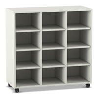 Flexeo® Regal, 3 Reihen, 12 Fächer, niedrig – Bild 13