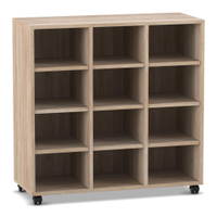 Flexeo® Regal, 3 Reihen, 12 Fächer, niedrig – Bild 5