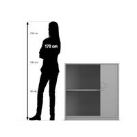 Flexeo® Rollladenschrank, 2 Fächer - Flexeo Rollladenschrank 2 Faecher 814000 P07 ZN