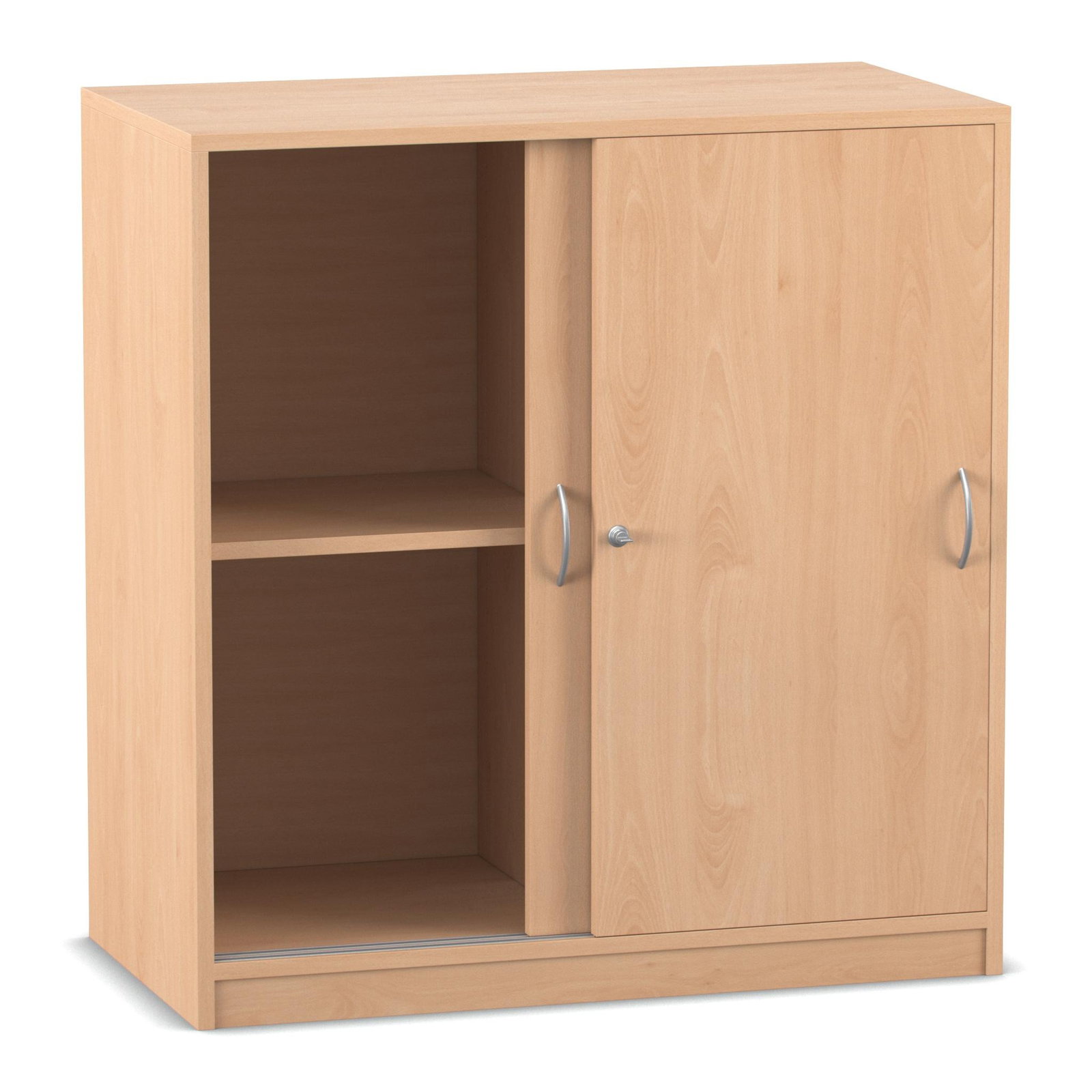 Flexeo® Schiebetürenschrank, 4 Fächer, Mittelwand, Breite 94,4 cm