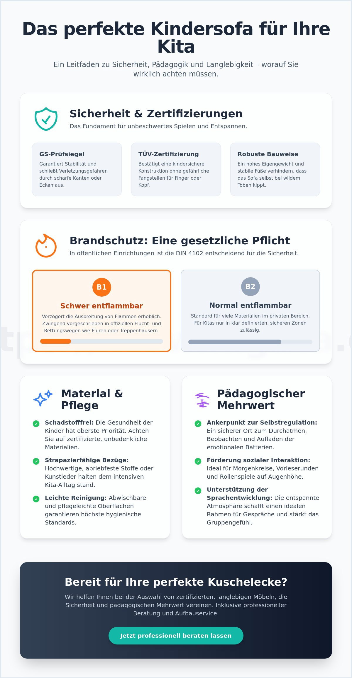 Kindersofa für die Kita: Rückzugsorte für kleine Entdecker schaffen