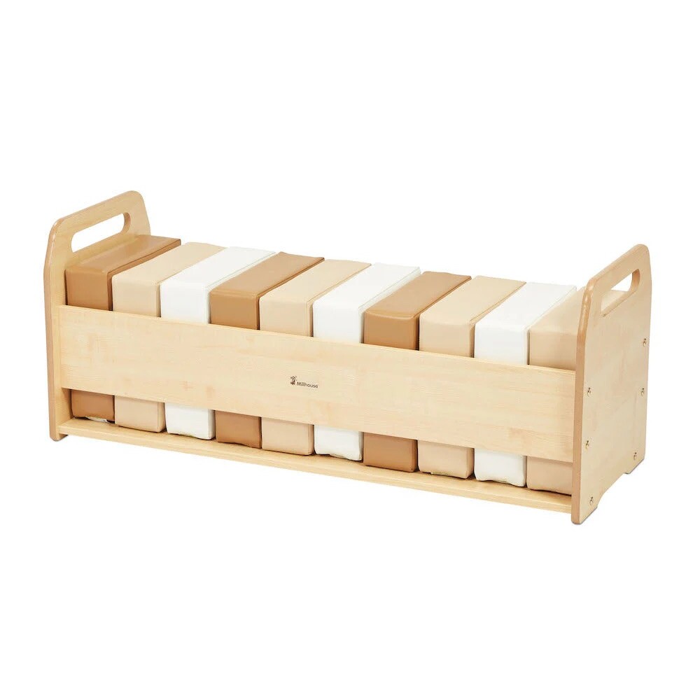 Bodenkissen-Set "Nature" inkl. 10 Kissen und Regal