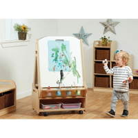 Doppelseitige Staffelei, 2 Plätze - PT1061 Millhouse Early Years Furniture Double Sided White Board Easel with Easel Storage Trolley lifestyle RGB1 1000