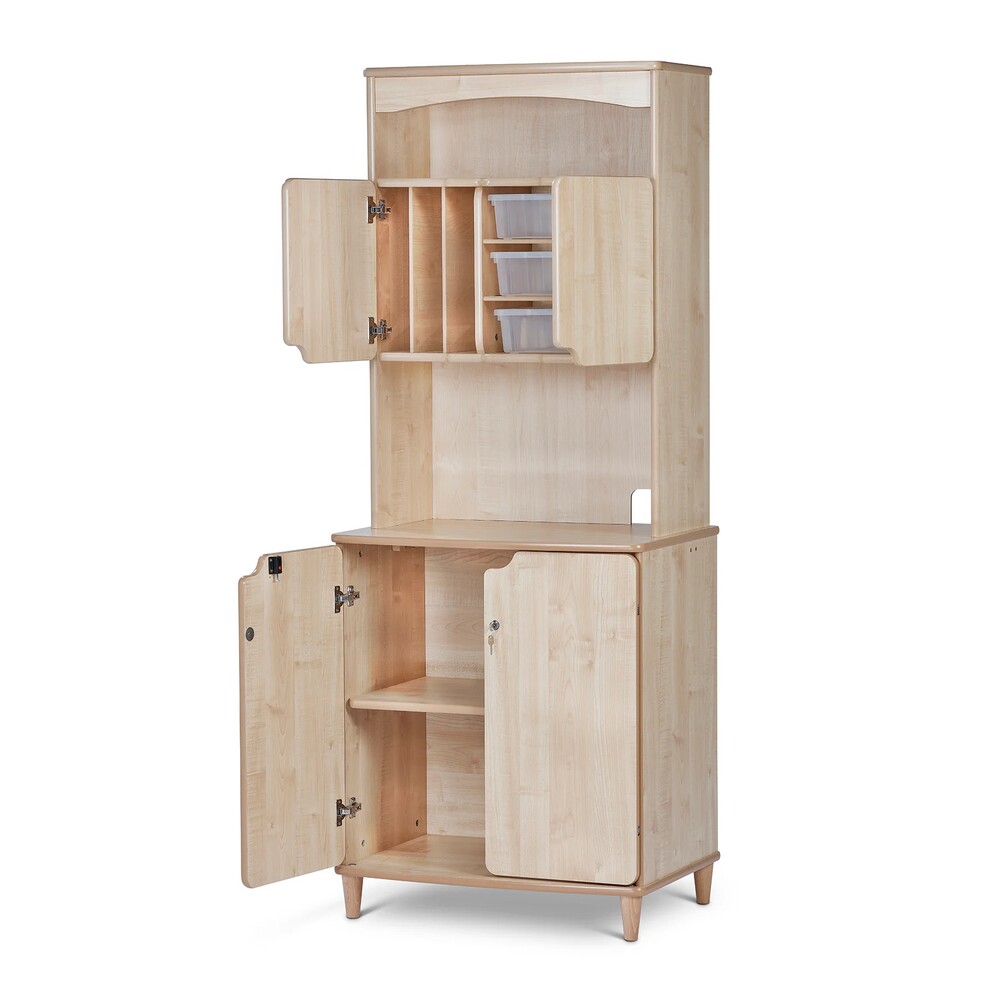 Kompakte Erzieherstation mit abschließbarem Unterschrank