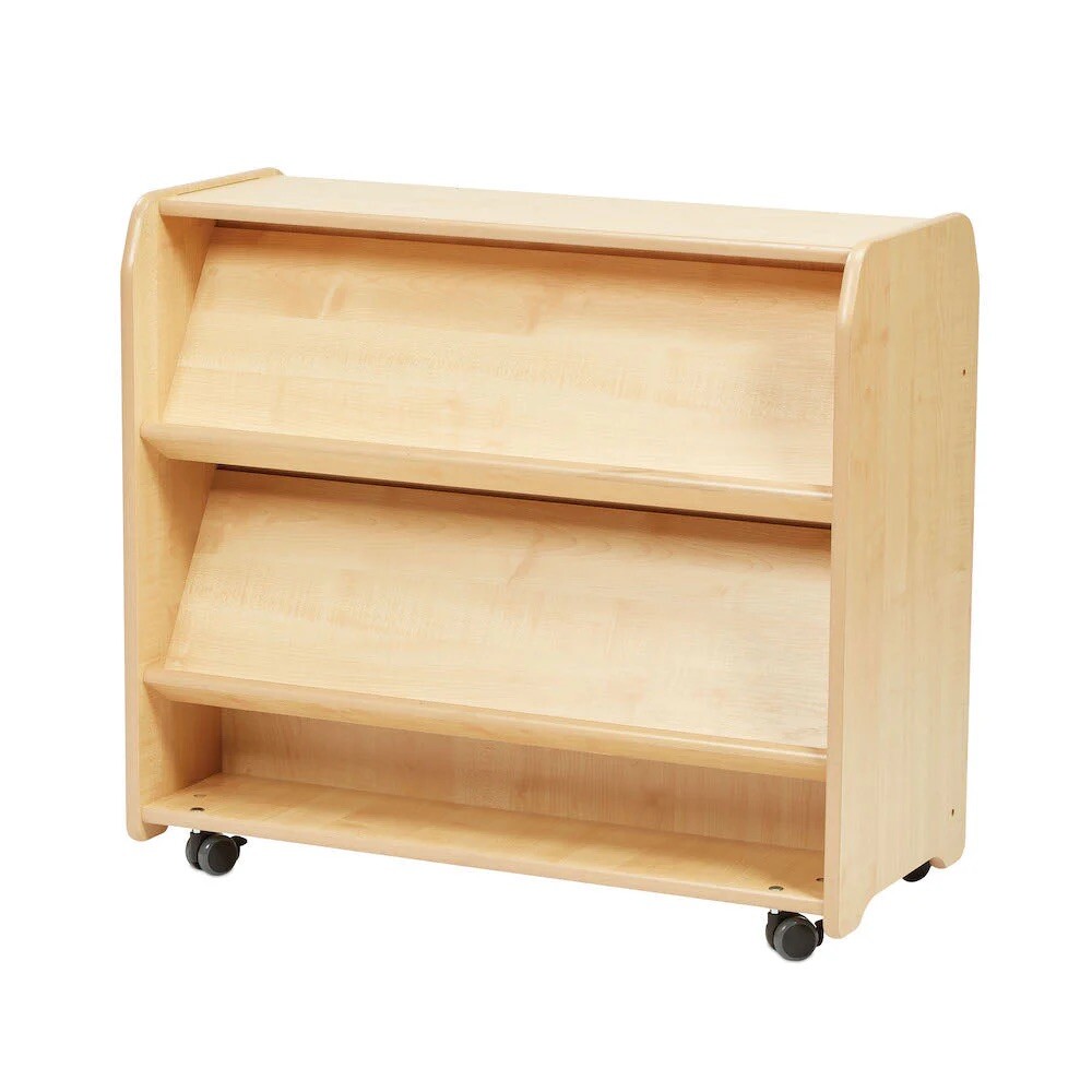 Mobiler Bücherwagen (doppelseitig)