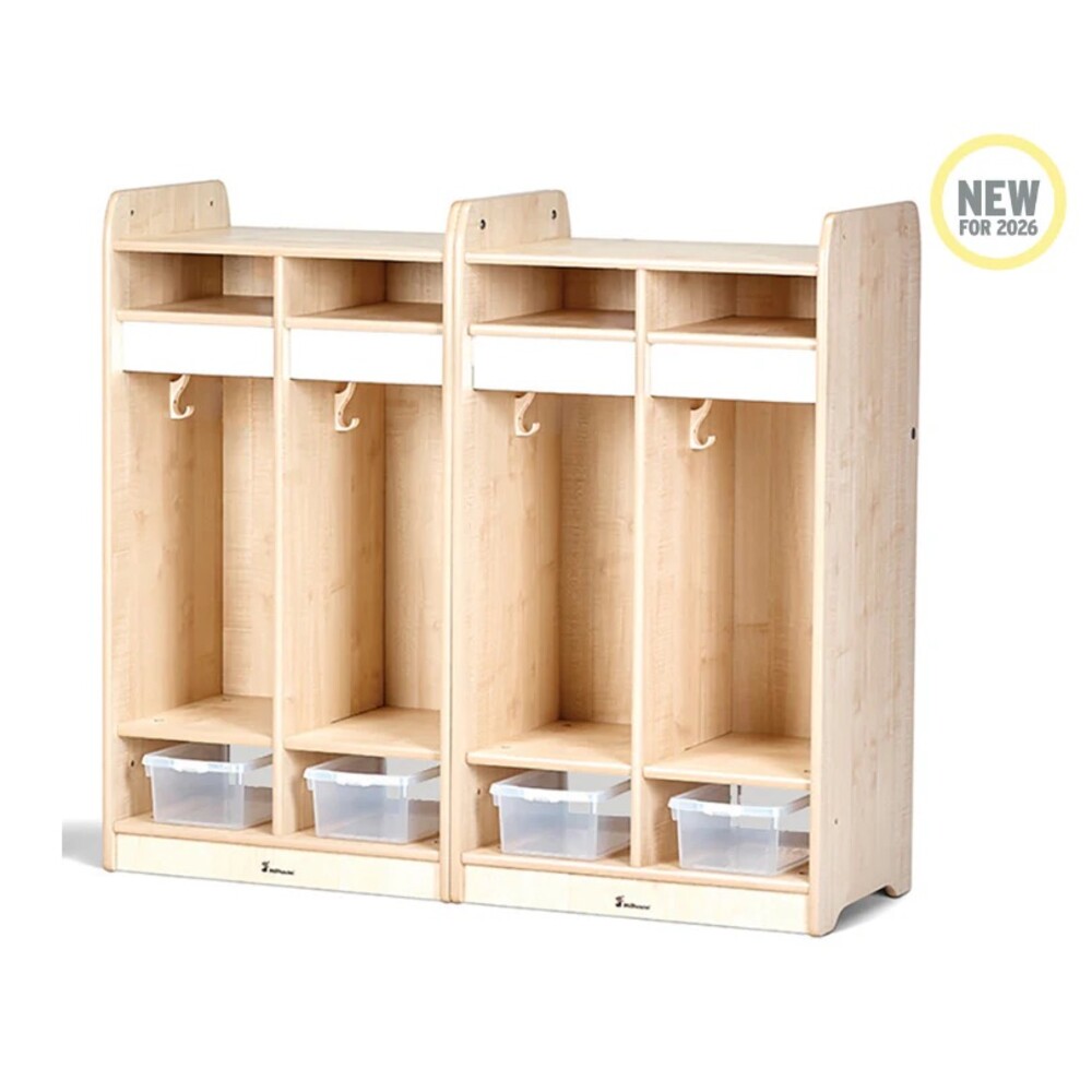 Krippen-Garderobe mit Fächern (inkl. Boxen & Haken)