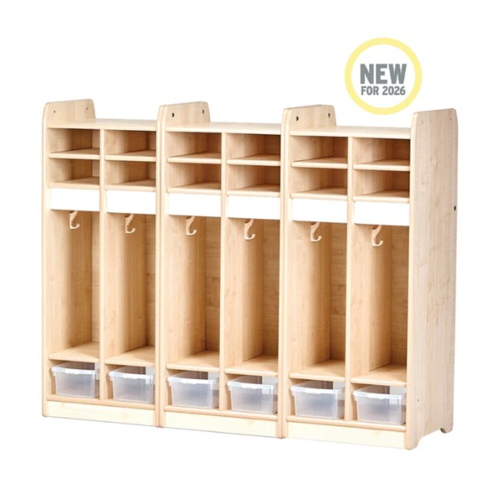 Kita-Garderobe mit Fächern (inkl. Boxen & Haken)