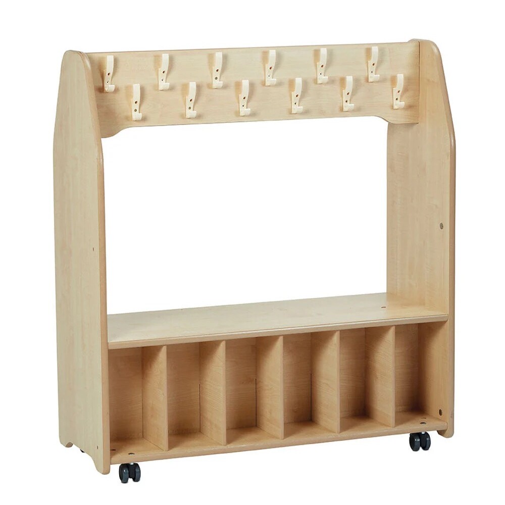 Freistehender mobiler Garderobenwagen