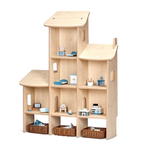 Wand-Spielregal ‚Mehrstöckiges Gebäude‘ - PT1434 Millhouse Early Years Furniture Multi Story Building Wall Mounted Propped RGB 1000