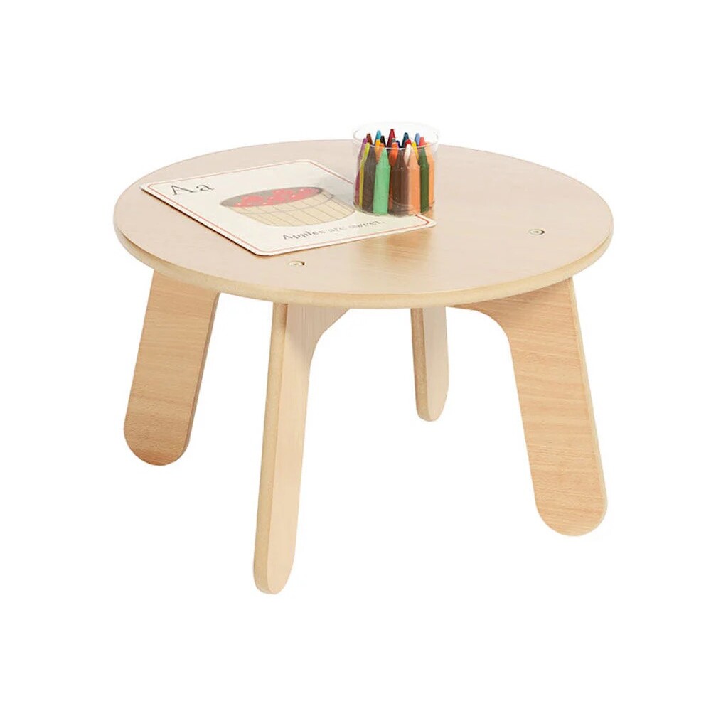 Niedriger runder Kindertisch, Ahorn