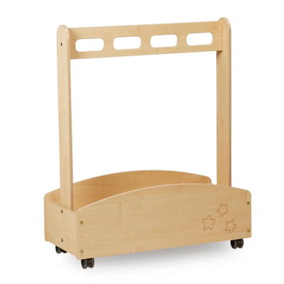 Verkleidungswagen aus Holz mit Kleiderstange