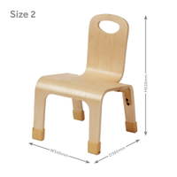 Kinderstuhl aus Formsperrholz (4er-Set, stapelbar) - PT847 Millhouse Early Years Furniture One Piece Chair Dimensions RGB 1000