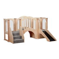 Große Spielburg „Hide ‘n’ Slide“ mit Rutsche, Treppe und Brücke - PT863 Millhouse Early Years Furniture Hide N Slide Kinder Gym Main RGB1 1000