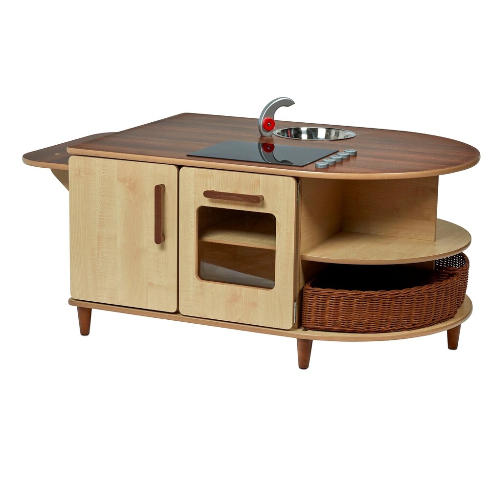 Kücheninsel aus Ahorn/Walnuss