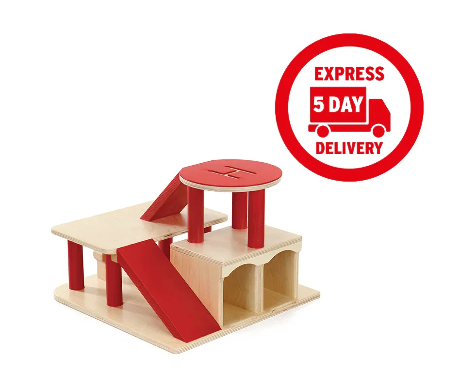 Holz-Spielgarage für Kleinkinder