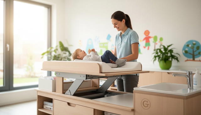 Wickelkommode Kita: Der ultimative Ratgeber für Ergonomie & Sicherheit 2026