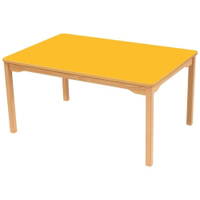 Tisch rechteckig 120x80 cm - beschichtete Tischplatte - Beine aus Holz – Bild 5