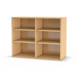 Aufsatzschrank NEONOVA, offen, Mittelwand, je 2 Einlegeböden - neonova aufsatzschrank vorne offen mit mittelwand