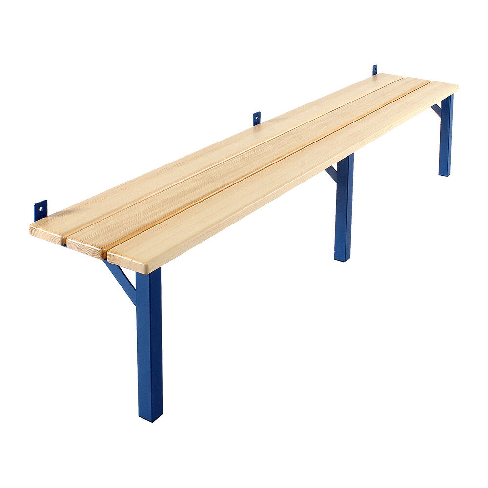 Umkleidebank boden-wandmontiert