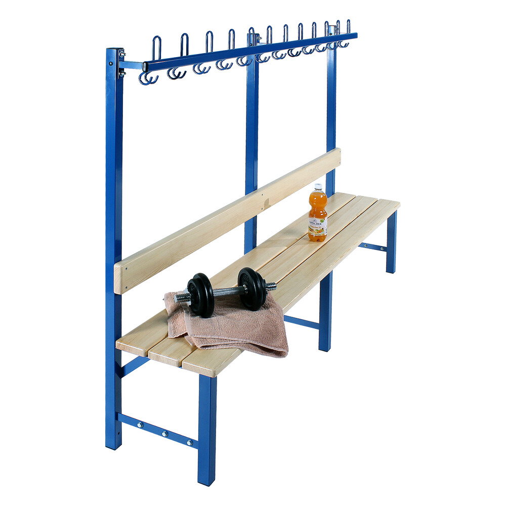 Umkleidebank einseitig mit Haken