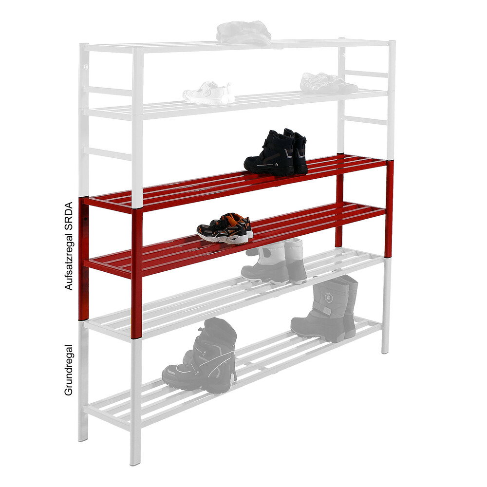 Aufsatzregal doppelt, für Halbschuhe