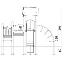 Spielturm Orbis 1138 mit Rutsche & Kletteraufstieg - 1138MPN Side view