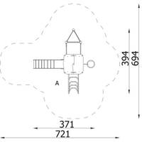 Spielturm Orbis 1138 mit Rutsche & Kletteraufstieg - 1138MPN Top view