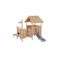 Robinio Sandspielhaus mit Mini-Rutsche & Seilzug - NV18301 a 25