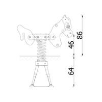 Federwippe Pferd - NV3001EPZK x 25