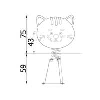 Federwippe Katze - NV30126EPZK x 25