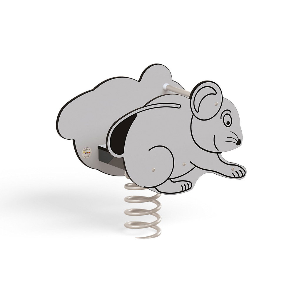 Federwippe Maus, grau