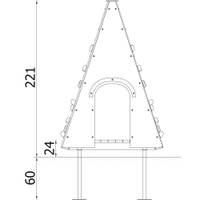 Milo Tipi mit Kletterwänden - 3331EPN Side view