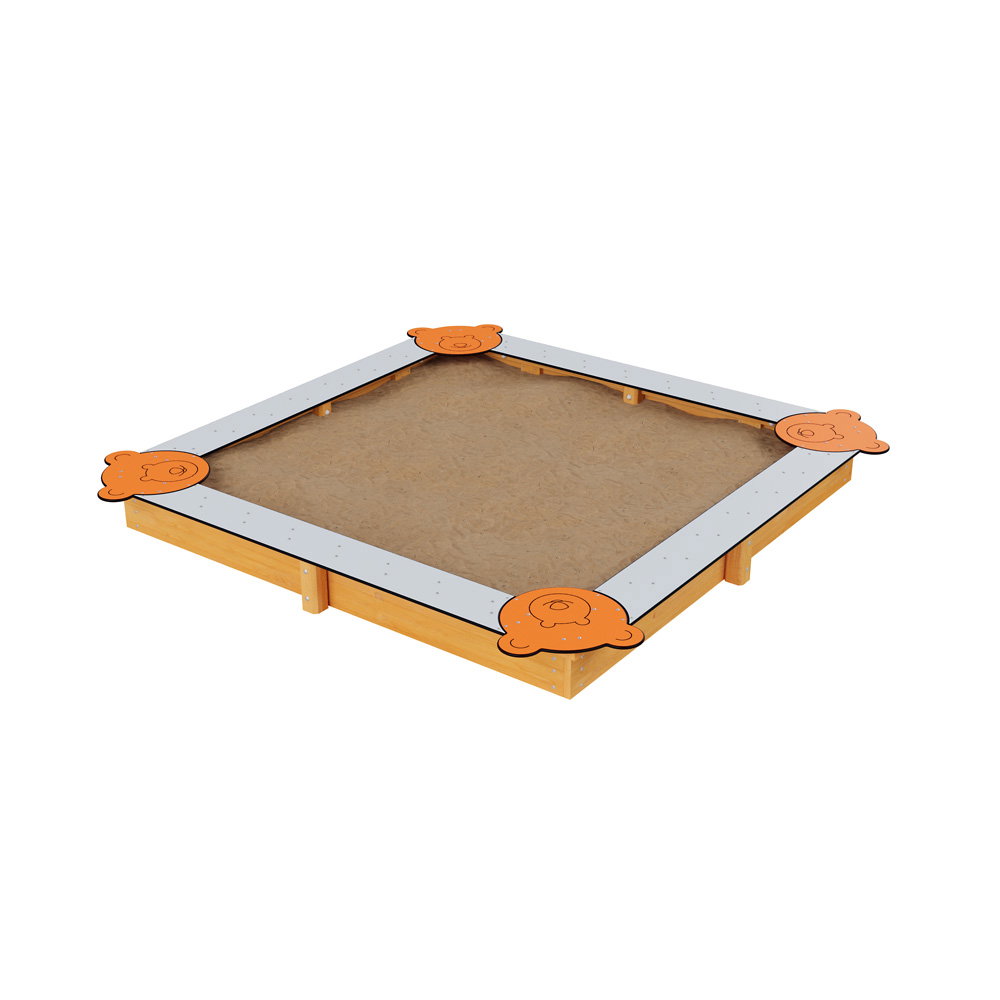 Sandkasten 4 Teddys Simple, 3x3 m
