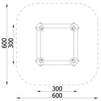 Sandkasten 4 Teddys Simple, 3×3 m - NV3702EP A y 26