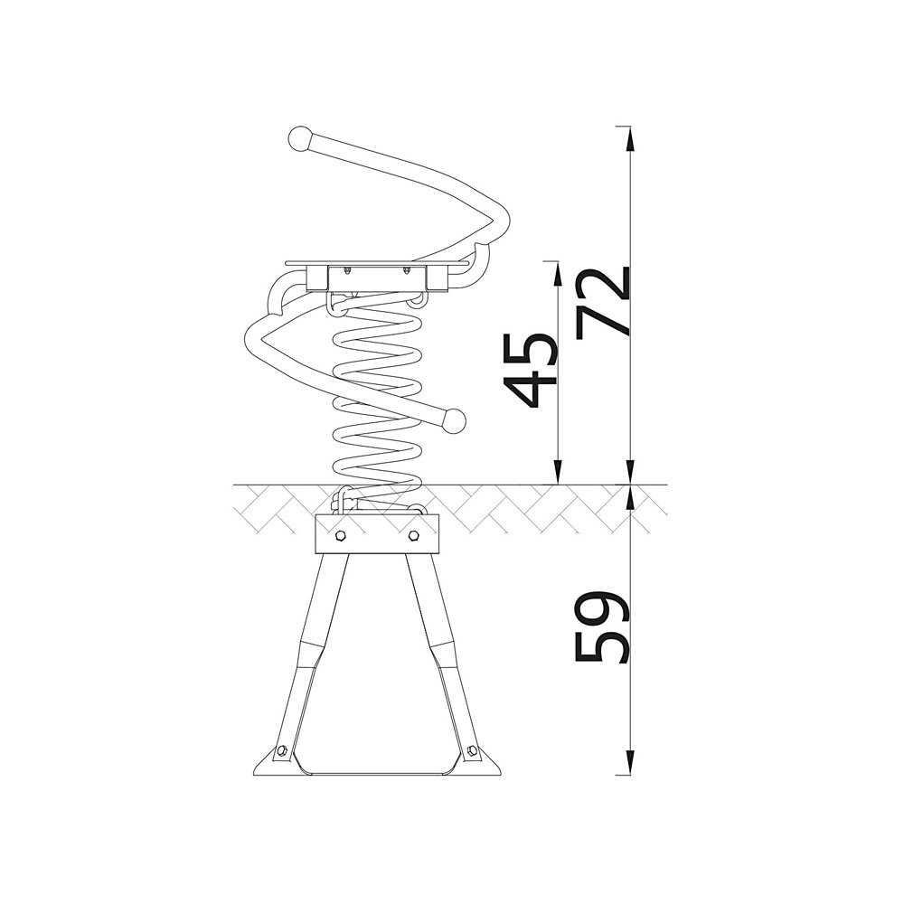 Verto Federwippe, Metall-Bodenanker - NV57106MA2 x 25