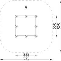 Verto Sandkasten 2 x 2 m - 57123MA2 Top view