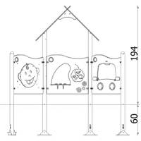 Milo Spielhaus mit Motorik- & Rollenspielwänden - 6502 SV