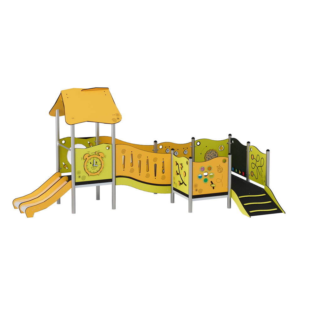 Milo Erlebnis-Spielanlage mit Doppelrutsche & Spielbrücke