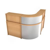 EXPO Eckempfangstheke – alufarben - expo eckempfangstheke buche alufarben d174652 22 w 9