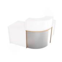 EXPO Eckempfangstheke – alufarben - expo eckempfangstheke buche alufarben d174652 22 w